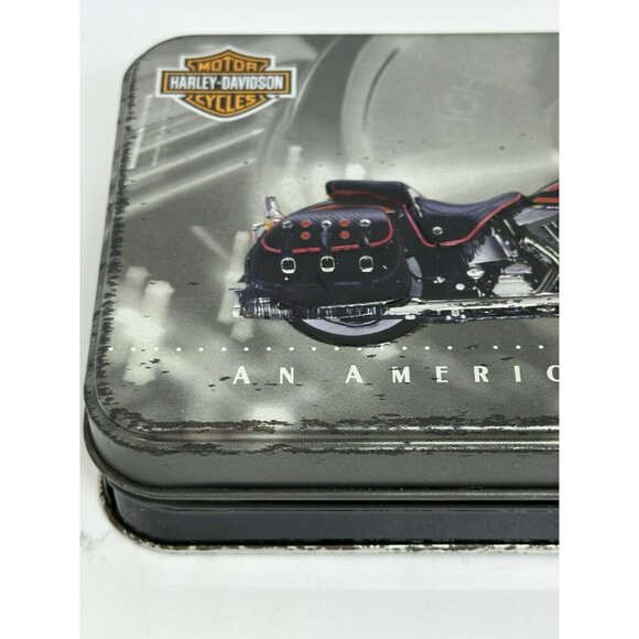 Harley-Davidson 2 Deck Playing Cards Set in Motorcycle Tin | Orange & Black - Picture 9 of 10